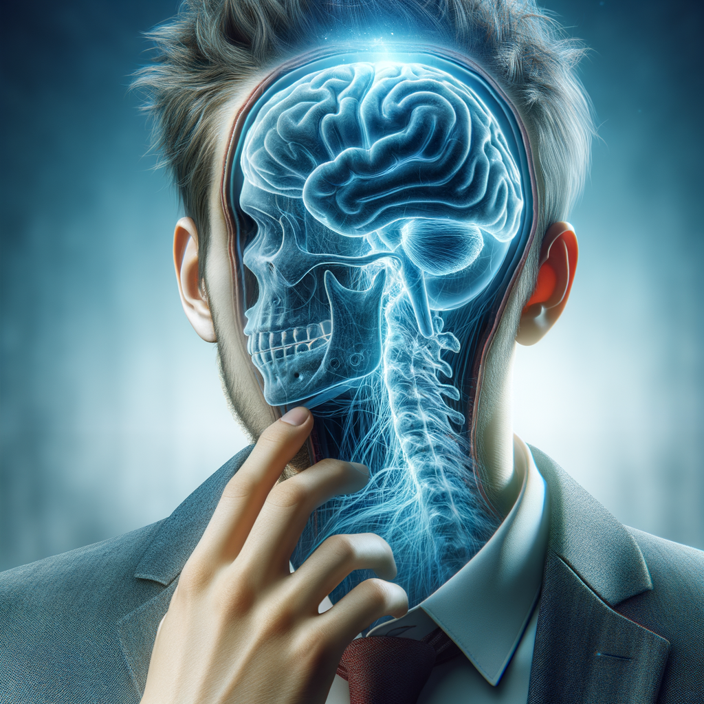 Uma pessoa com o cerebro a mostra