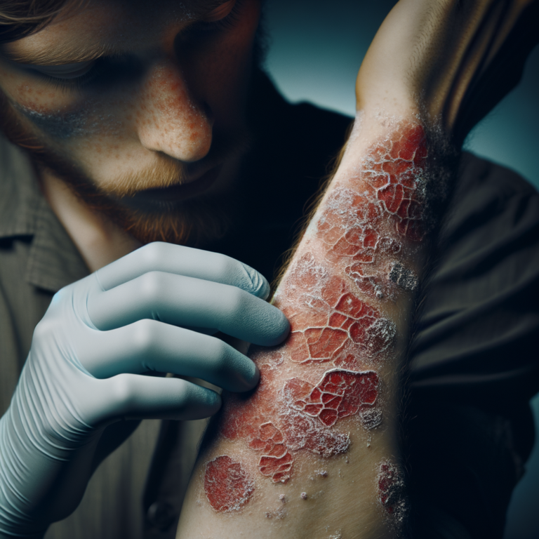 pessoa com psoriase
