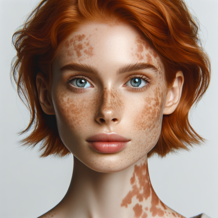 pessoa ruiva com melasma