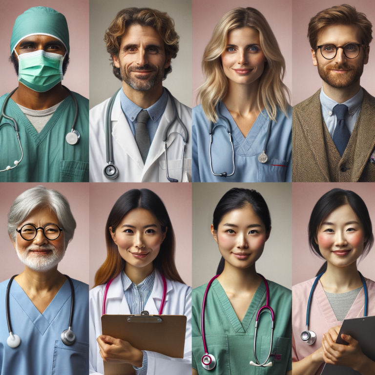 varios médicos de diferentes paises